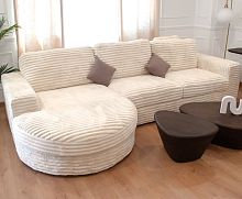 Corner sofa MIRAcontemporaryfabricbeige