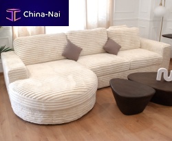Corner sofa MIRAcontemporaryfabricbeige