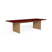 Contemporary dining table VENICE teaklavateak base