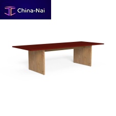 Contemporary dining table VENICE teaklavateak base
