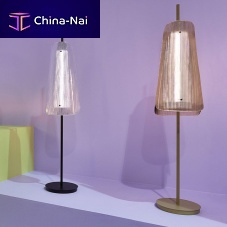 Floor-standing lamp BENTsteelglasscontemporary