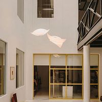 Pendant lamp VOILES steelJapanese papercontemporary