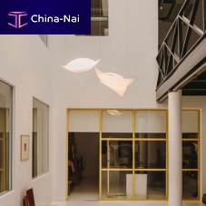 Pendant lamp VOILES steelJapanese papercontemporary