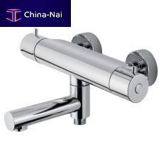Bathtub double-handle mixer tap H51GDS16wall-mountedthermostaticbrass