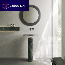 Floor-standing washbasin PureCorian®KorakrilCarrara marble