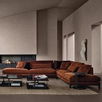 Modular sofa BELLPORTcontemporaryfabricleather
