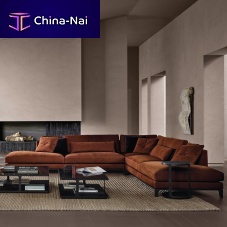Modular sofa BELLPORTcontemporaryfabricleather