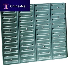 Louvre panel with storage bins