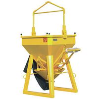 Conical concrete skip BCEwith discharge hosegalvanised steel
