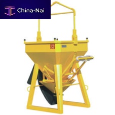 Conical concrete skip BCEwith discharge hosegalvanised steel