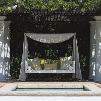 Traditional daybed AMALFI stainless steel basegardencanopy