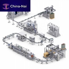 Automatic filling line for glass bottlesfor milkfor wine