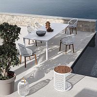 Contemporary table DULTON HPLceramicaluminum base