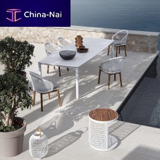Contemporary table DULTON HPLceramicaluminum base