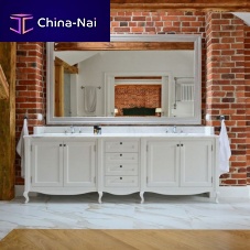 Double washbasin cabinet free-standinglacquered woodclassic