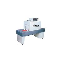 Semi-automatic shrink wrapping machine for bottles