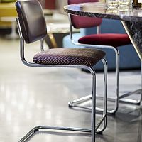 Contemporary bar chair CESCAindoorfabricsteel