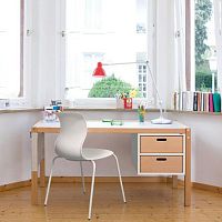 Free-standing desk PROFILSYSTEMcontemporarybeechstraight