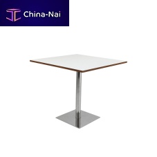 Contemporary table Gowoodensteel basesquare