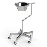 Trolley-mounted surgical basin stand PC1AXstainless steel