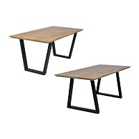 Organic design table BOSCO � BALDRoakpowder-coated steel baserectangular