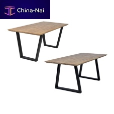 Organic design table BOSCO � BALDRoakpowder-coated steel baserectangular