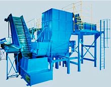 Double-shaft shredder SB 560/4for cablessolid & bulk wastefor PET bottles