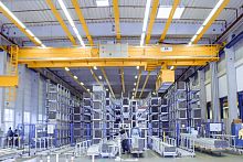 Stacked automatic storage system horizontalfor long productscassette