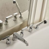 Double-handle bathtub mixer tap TWENTIES COLLECTION - DESIGNED IN COLLABORATION WITH GENSLERcountertopbrassbathroom