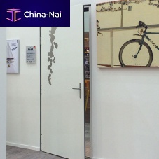 Entry door SATIN MOON®aluminumswingsemi-glazed