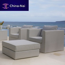 Contemporary armchair NORTHfabricwith removable cushiongray