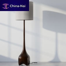 Floor-standing lamp MALAGANAbronzelinencontemporary