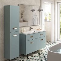 Double washbasin cabinet OPTIMUMwall-hungoakSolid Surface