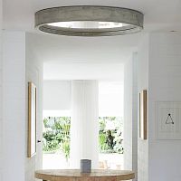 Contemporary ceiling light ZERO51roundsteelPMMA