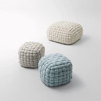 Contemporary pouf TOBITfabricpolyesterround