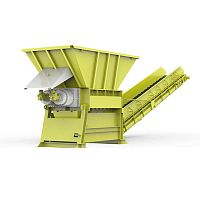 Double-shaft shredder hydraulic drive