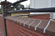Special brick SADDLEBACK COPING : HEhollowwall-mountedred