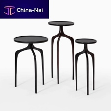 Organic design side table woodenroundhome