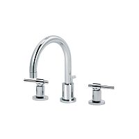 Double-handle washbasin mixer tap 4027.11.45countertopchromed metalbathroom