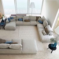 Modular sofa HILLSsemicircularcontemporaryfabric