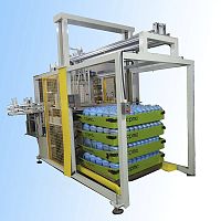 Robotic tray packer palletizer PTP-220automaticfor bottlesblow molding industry