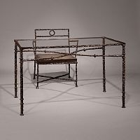 Unique design table ROMA Hbronzebronze baserectangular