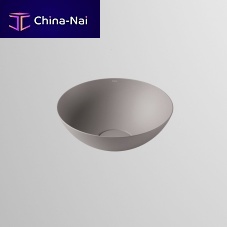 Countertop hand basin AQUAroundin vitrified steelantibacterial
