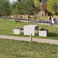 Contemporary table ERACLEAengineered stoneengineered stone baserectangular