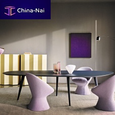 Contemporary table TWEED 2319MDFlacquered MDF basealuminum base