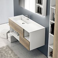 Wall-hung washbasin cabinet OPEN_01woodencontemporarywith shelf