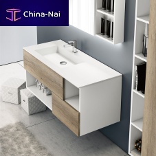 Wall-hung washbasin cabinet OPEN_01woodencontemporarywith shelf