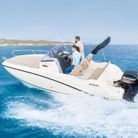 Outboard walkaround Activ 605 Sundeckcenter consoleopen7-person max.