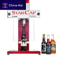 Pneumatic capping machine for crown caps