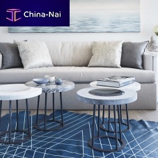 Contemporary stool MOONmarblemetal baseround